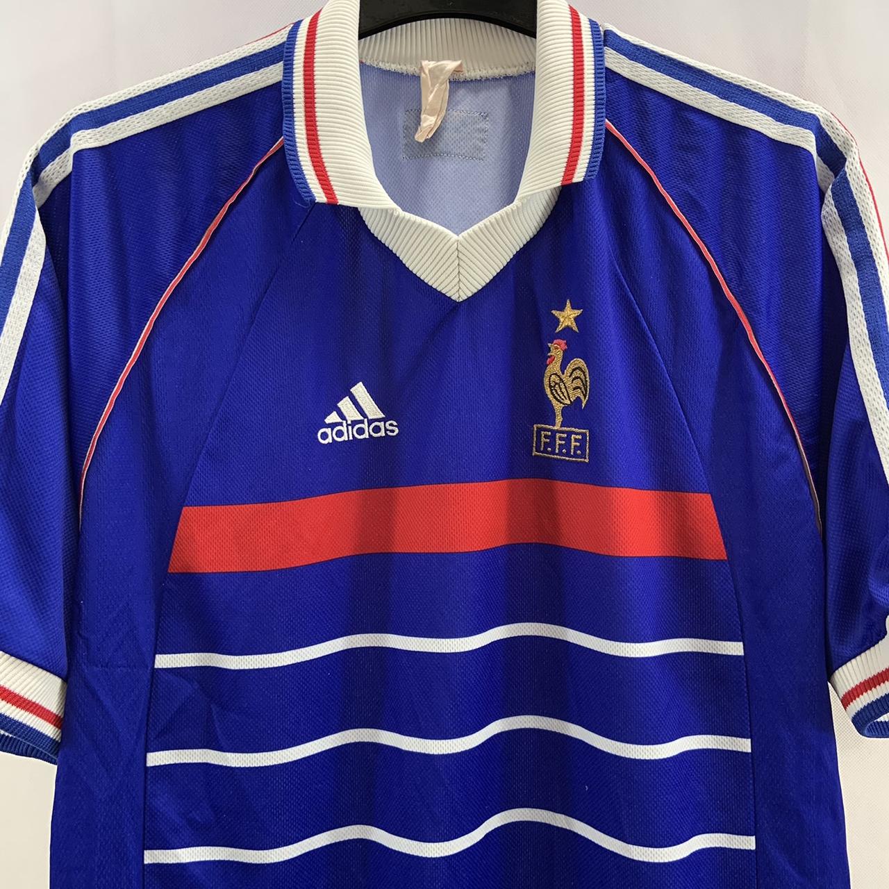 France Home Football Shirt 1998/00 Adults Large... - Depop