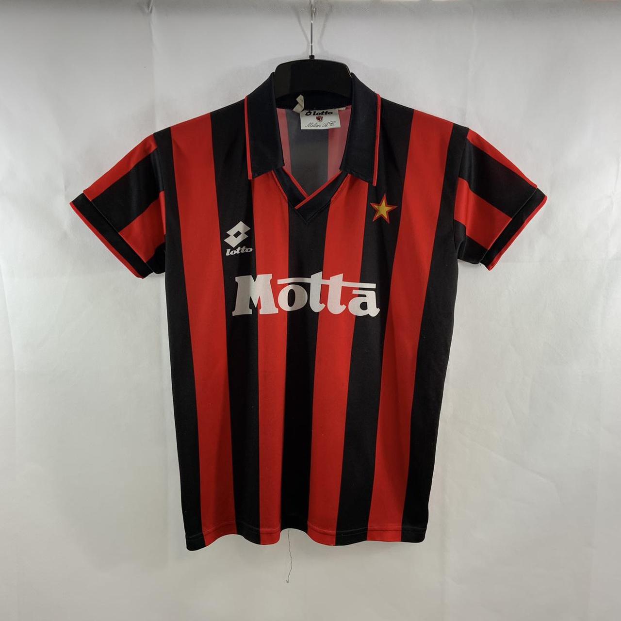 AC Milan Home Football Shirt 1993/94 Youths Lotto... - Depop