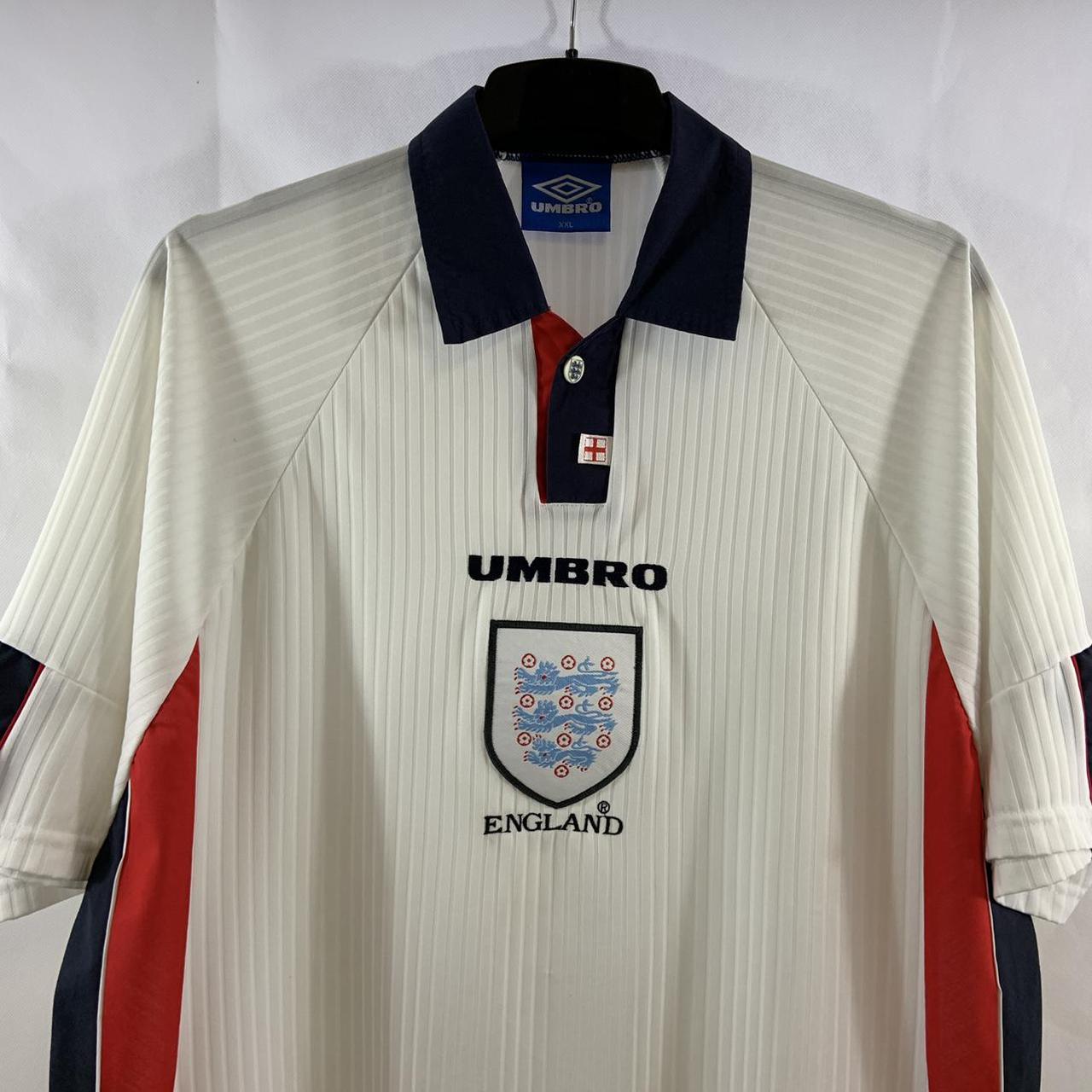 England Home Football Shirt 1997/99 Adults XXL Umbro... - Depop