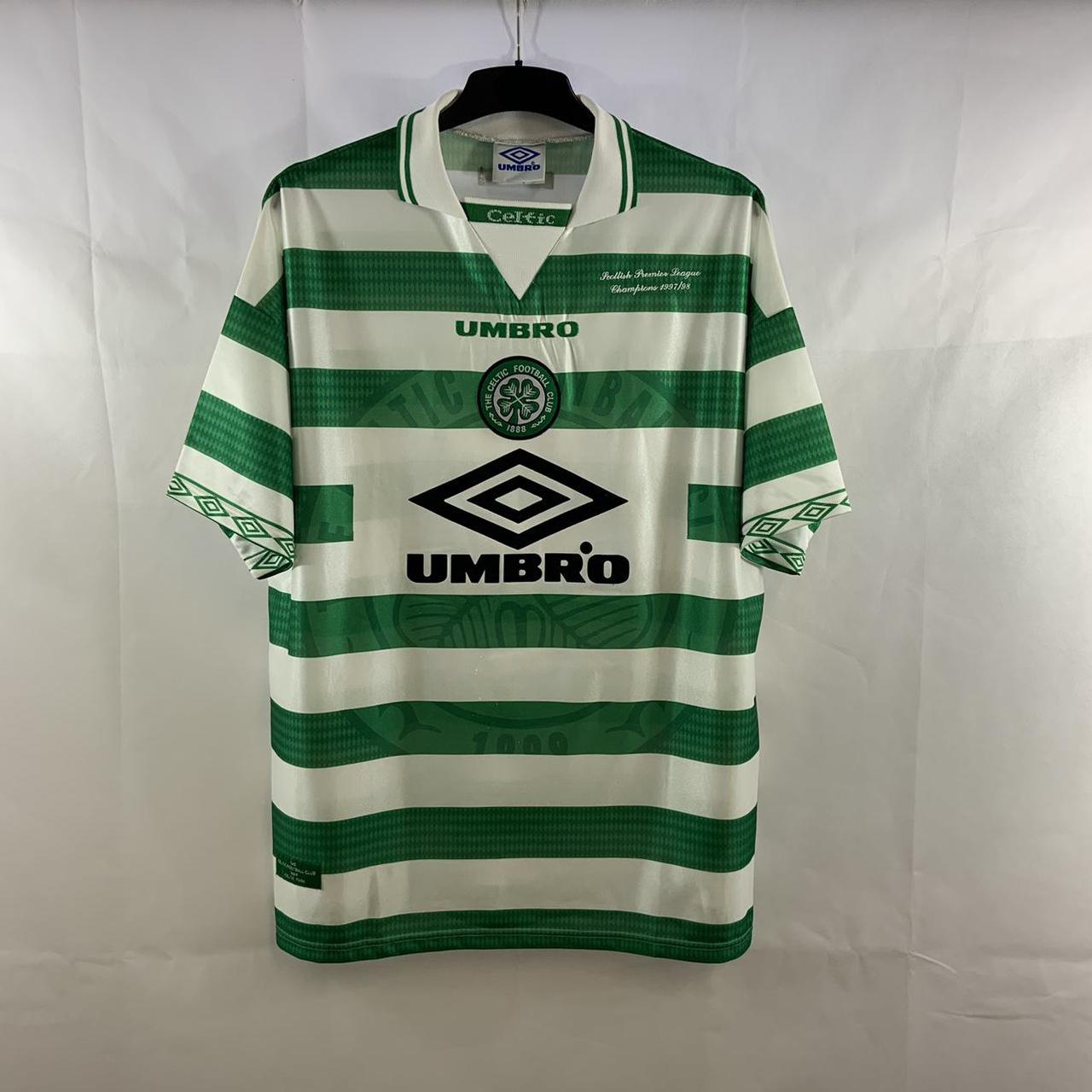 Celtic Champions Home Football Shirt 1997/99 Adults... - Depop