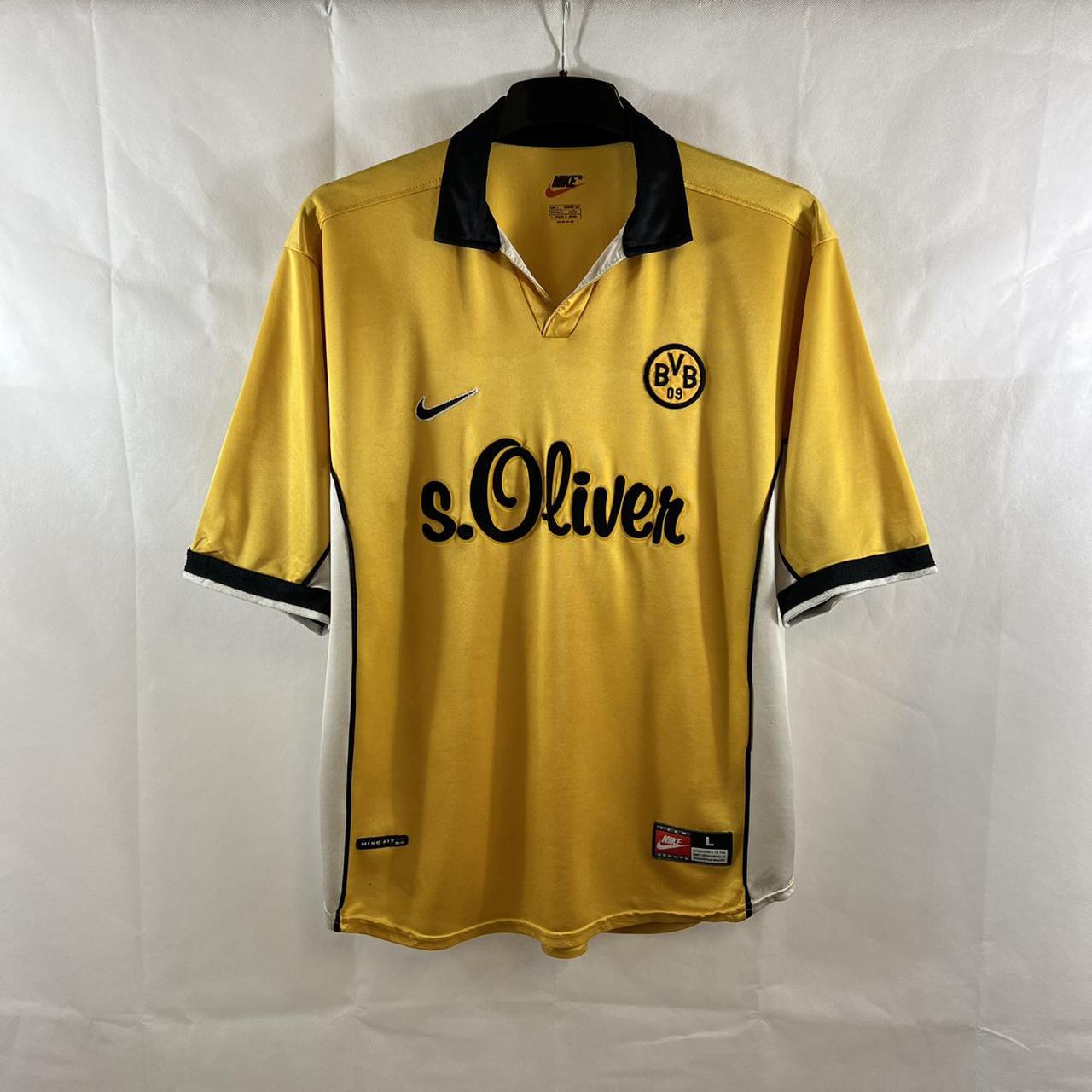 Borussia Dortmund Home Football Shirt 1998/00 Adults... - Depop