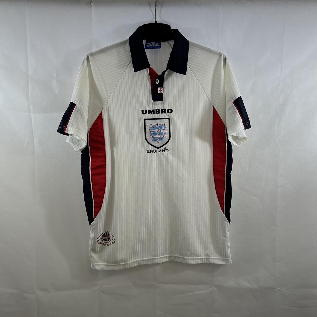 England Home Football Shirt 1997/99 Adults Large... - Depop