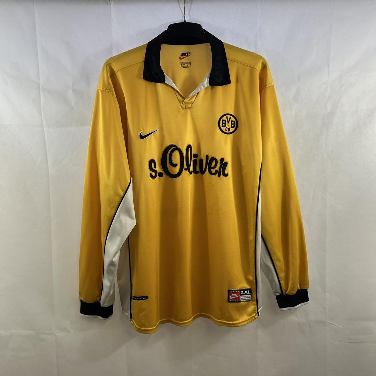 Borussia Dortmund L/S Home Football Shirt 1998/00... - Depop