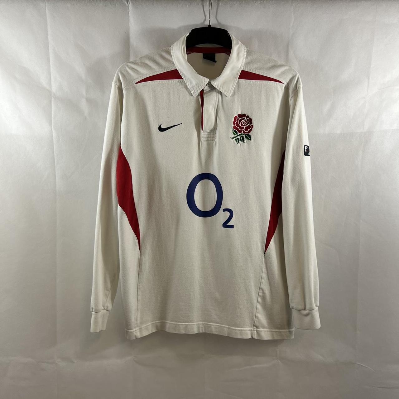 England L/S Home Rugby Shirt 2003/05 Adults XL Nike... - Depop