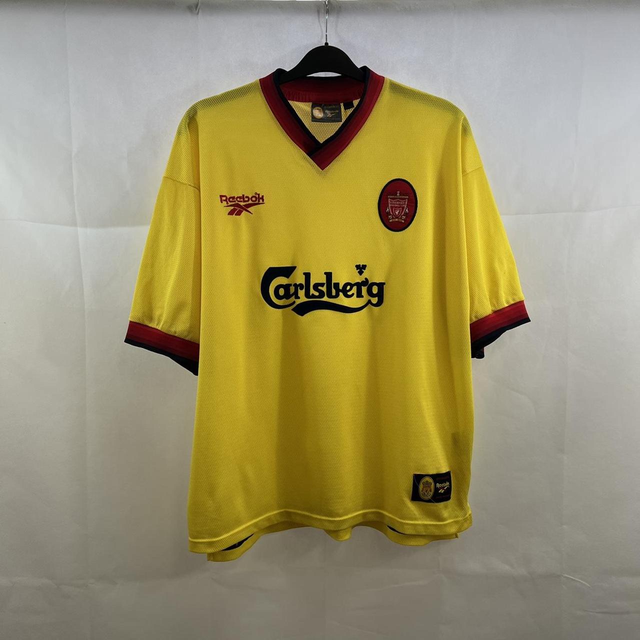 Liverpool Away Football Shirt 1997/99 Adults XL... - Depop