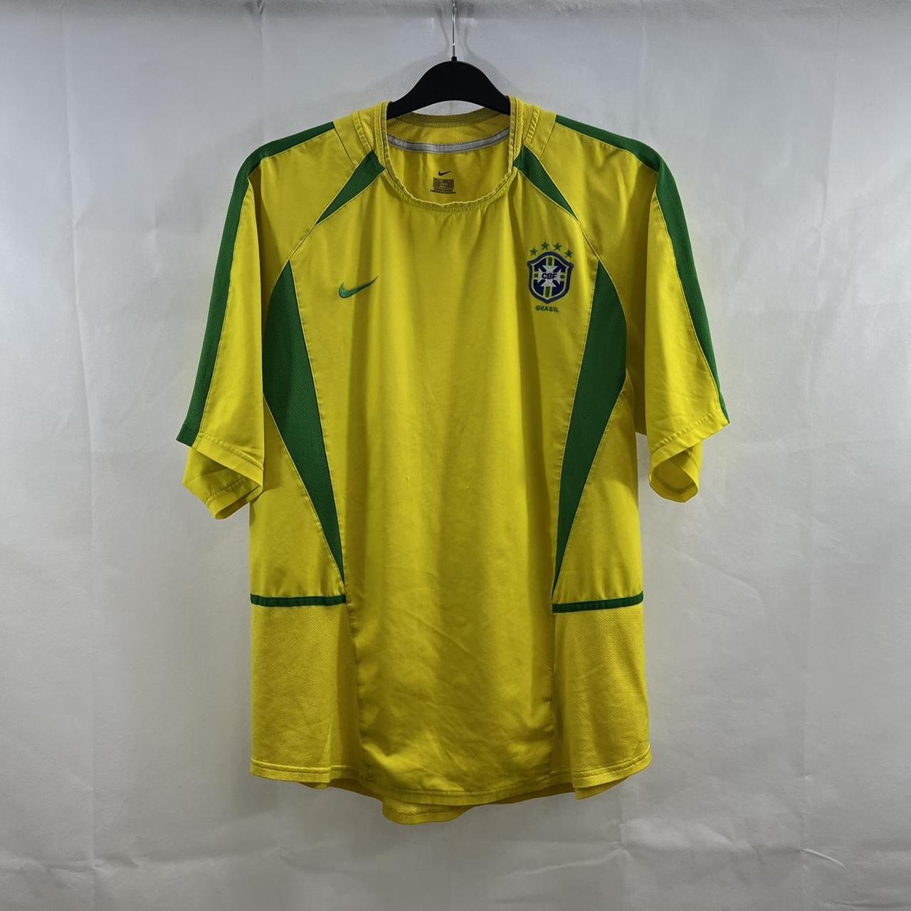 Brazil Home Football Shirt 2002/04 Adults XL Nike - Depop