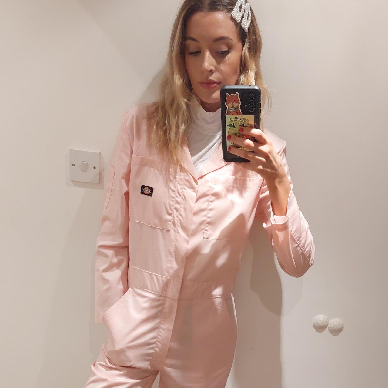 DICKIES pink Jumpsuit overalls Size S Fits a size... Depop