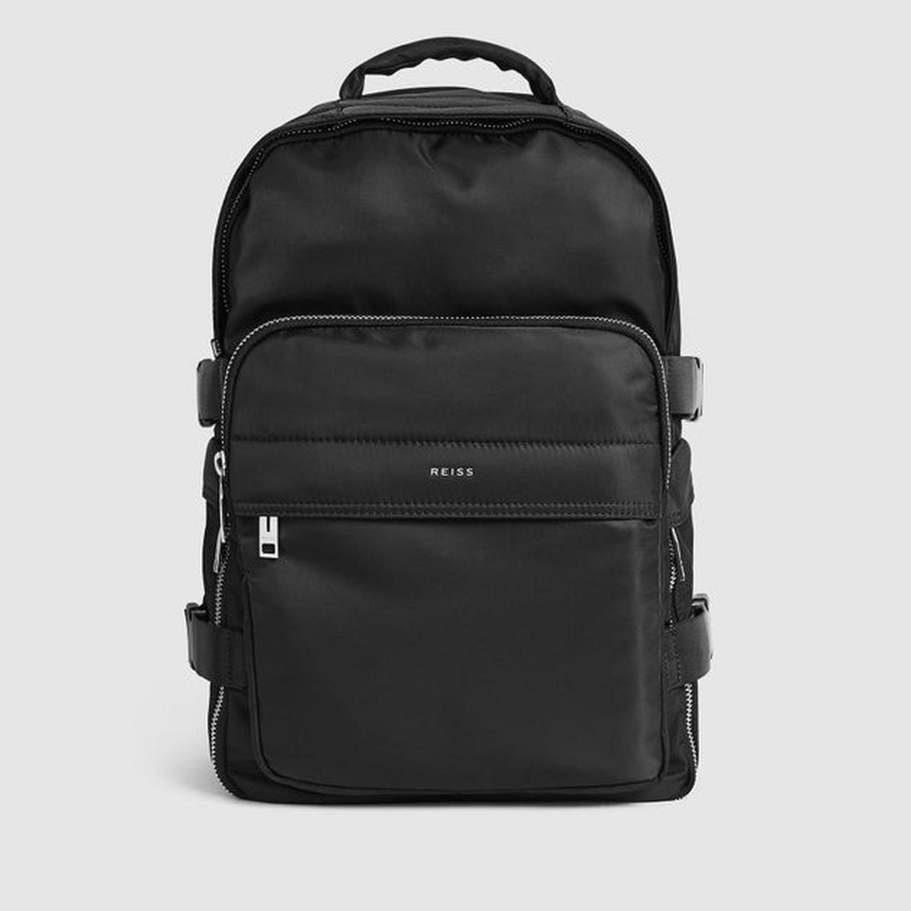 Reiss Black Nylon Backpack Sporting distinctive Depop