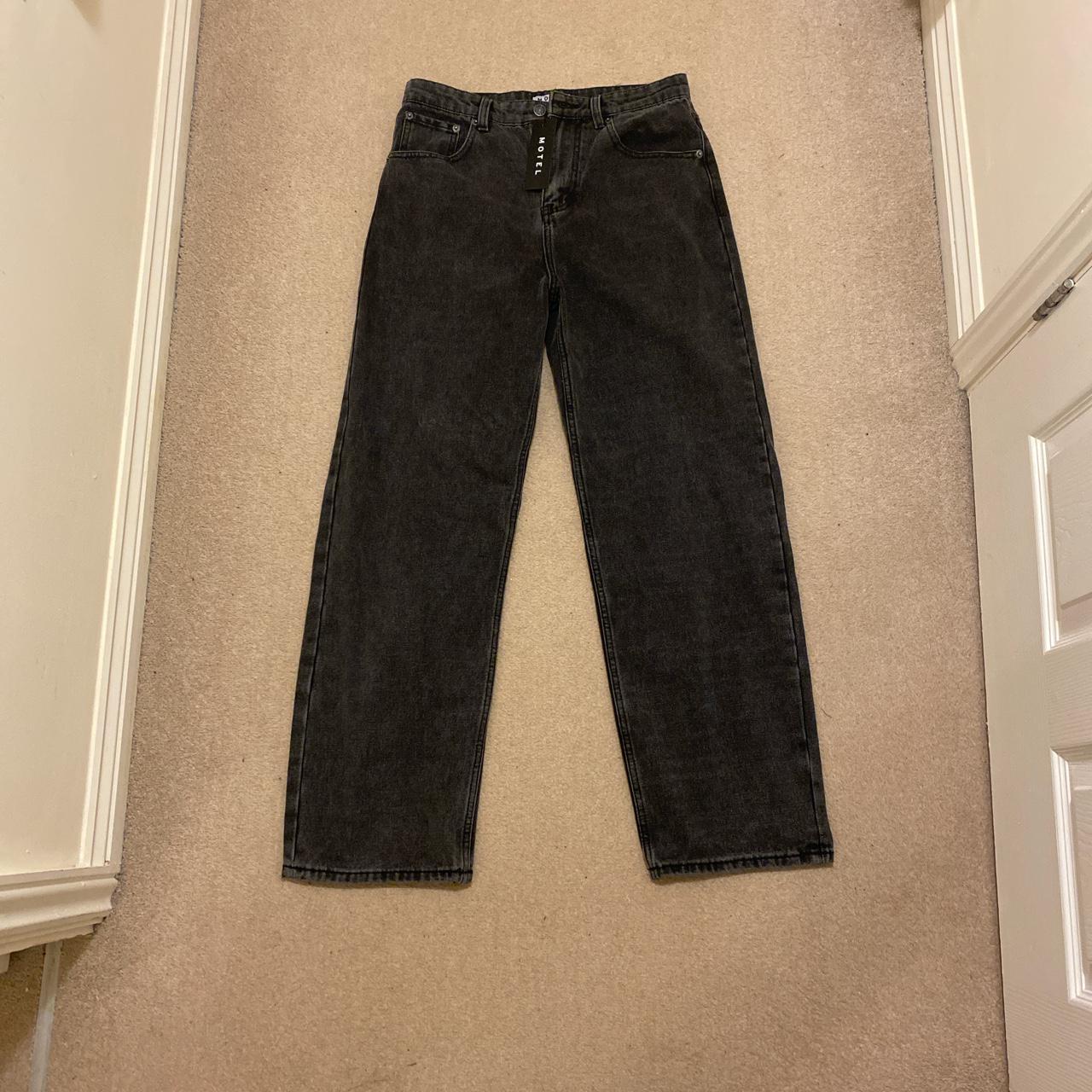 Motel rocks acid wash black jeans in size