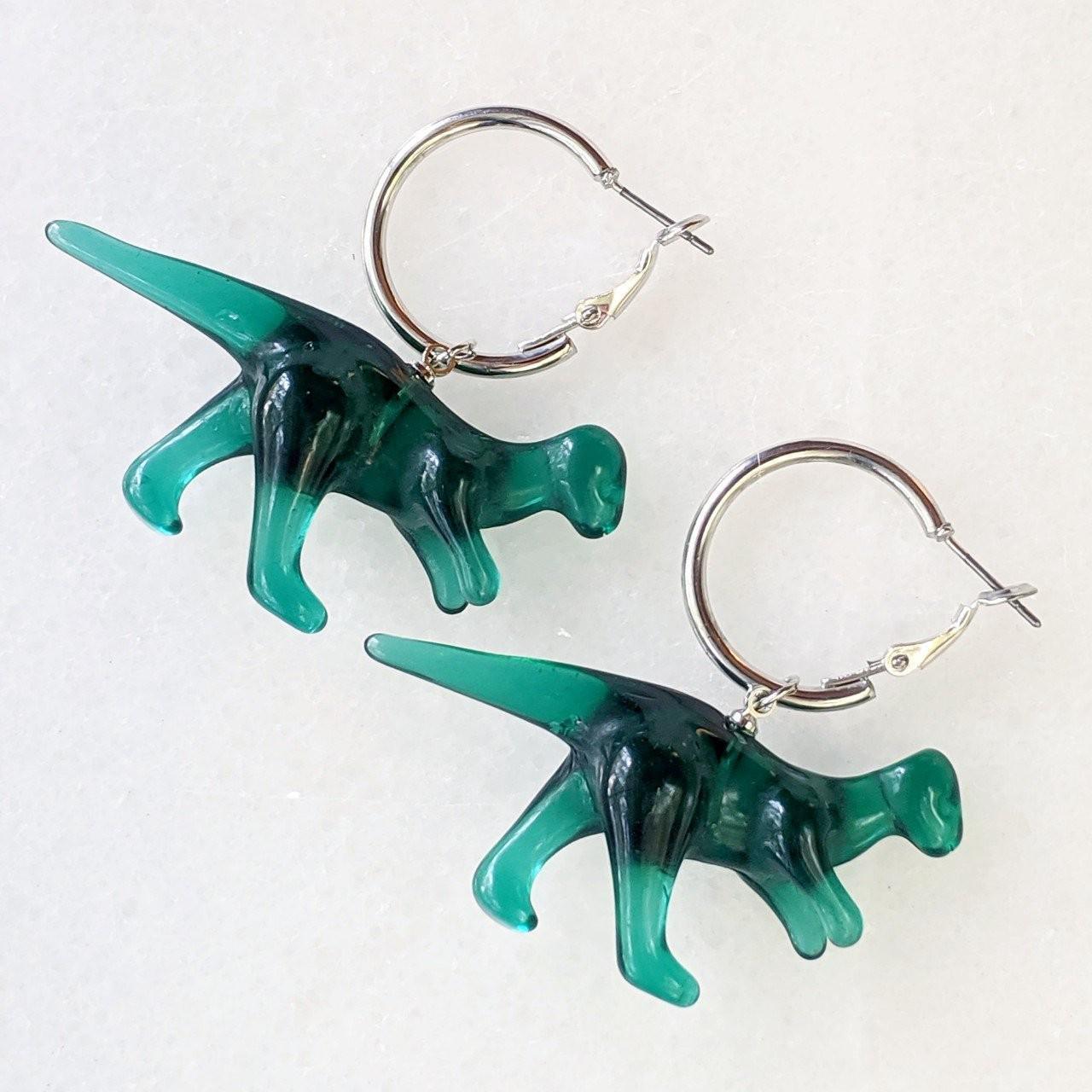 Resin deals dinosaur earrings