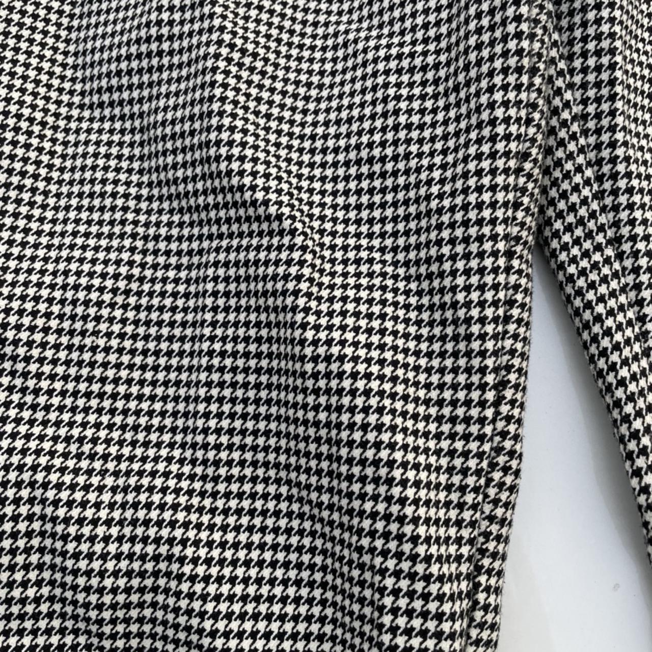 Black And White Print Pants 2026.Zara black and white print pants Women's size L worn... - Depop