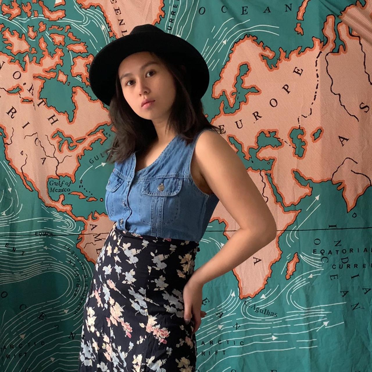 AMERI DENIM LIKE FLOWER SKIRT SUMAVI-FASHION Floral Embroidered