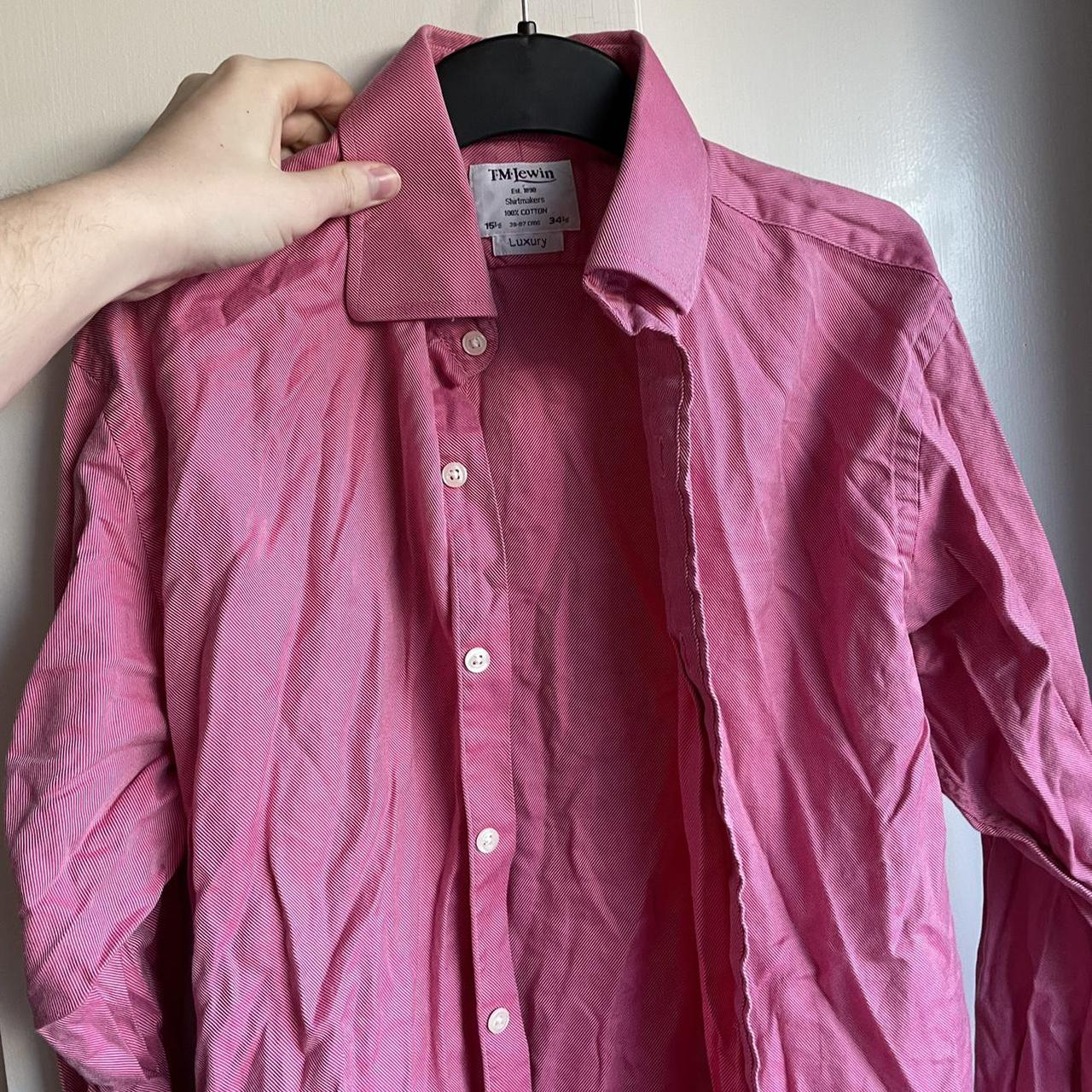 Pure Cotton Pink Mens Shirt Great For Layering. - Depop