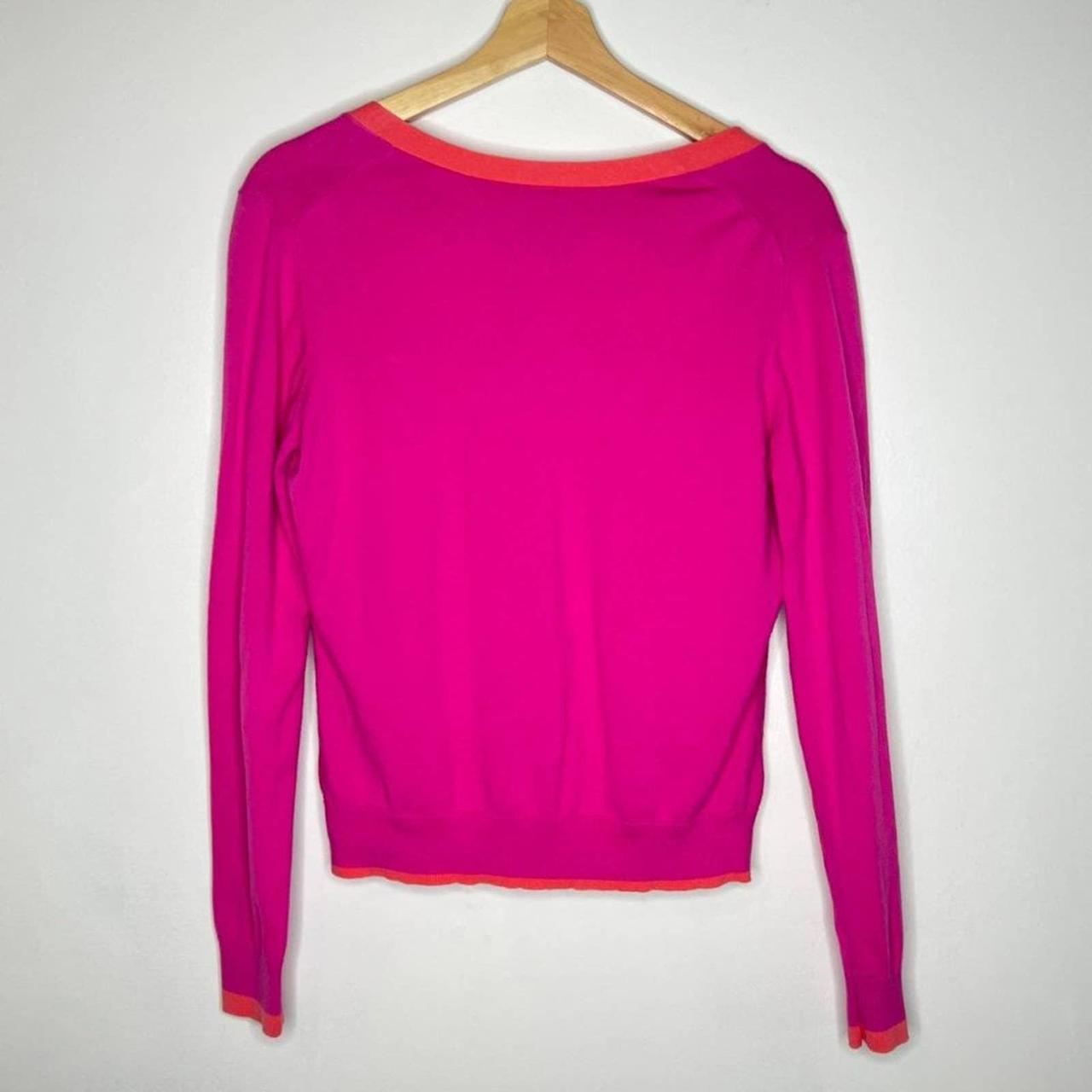 Vintage JCP pink orange trim contrast button... Depop