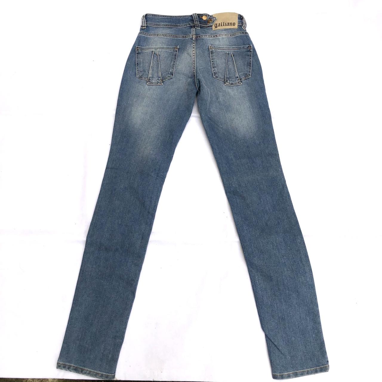 John galliano light wash mid rise denim skinny... Depop