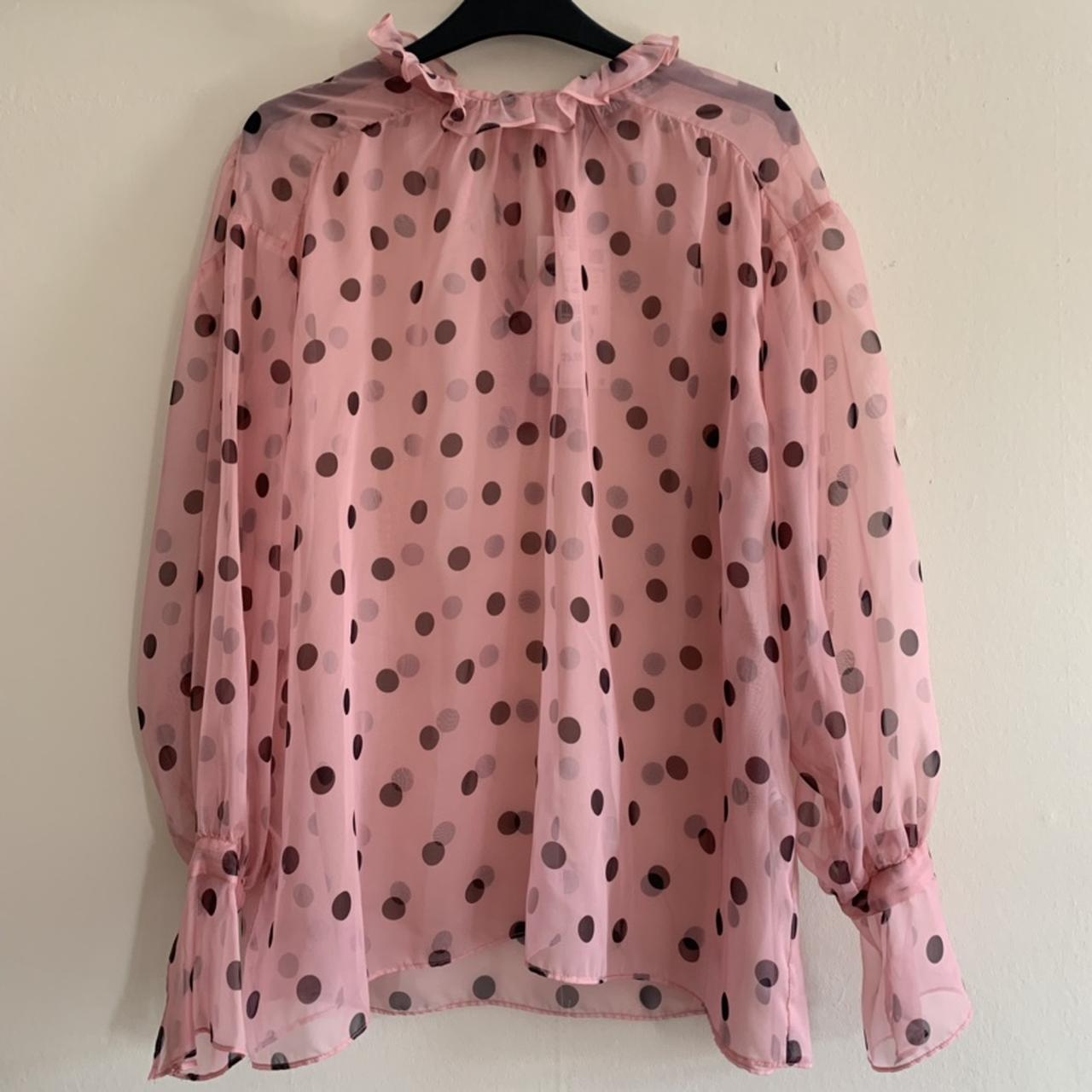 Zara polka dot blouse. A little bit sheer. , Brand