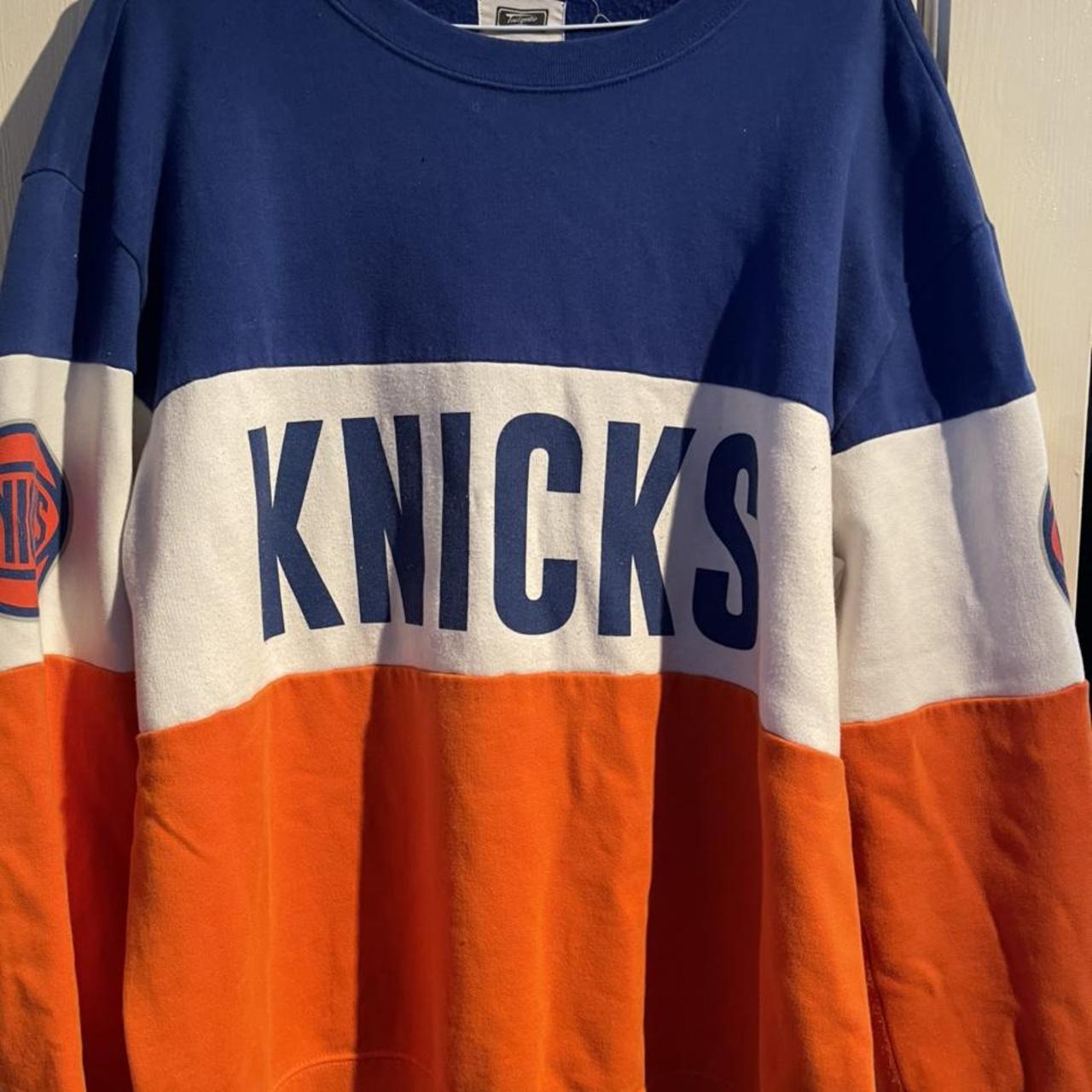 Vintage New York Knicks Sweater Mens Large Blue - Depop