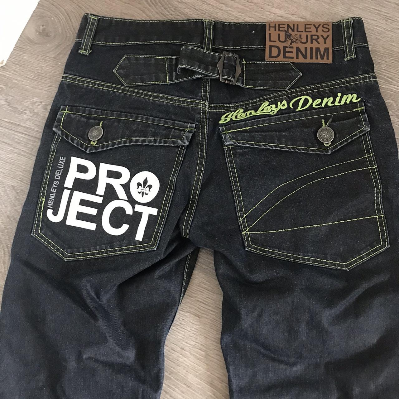 coolest embroidered henleys project jeans with... Depop