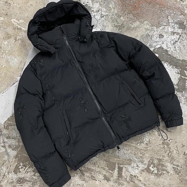 代引き不可】 新品未使用ALL Lサイズ PUFFER RHINESTONE OVER - ダウン