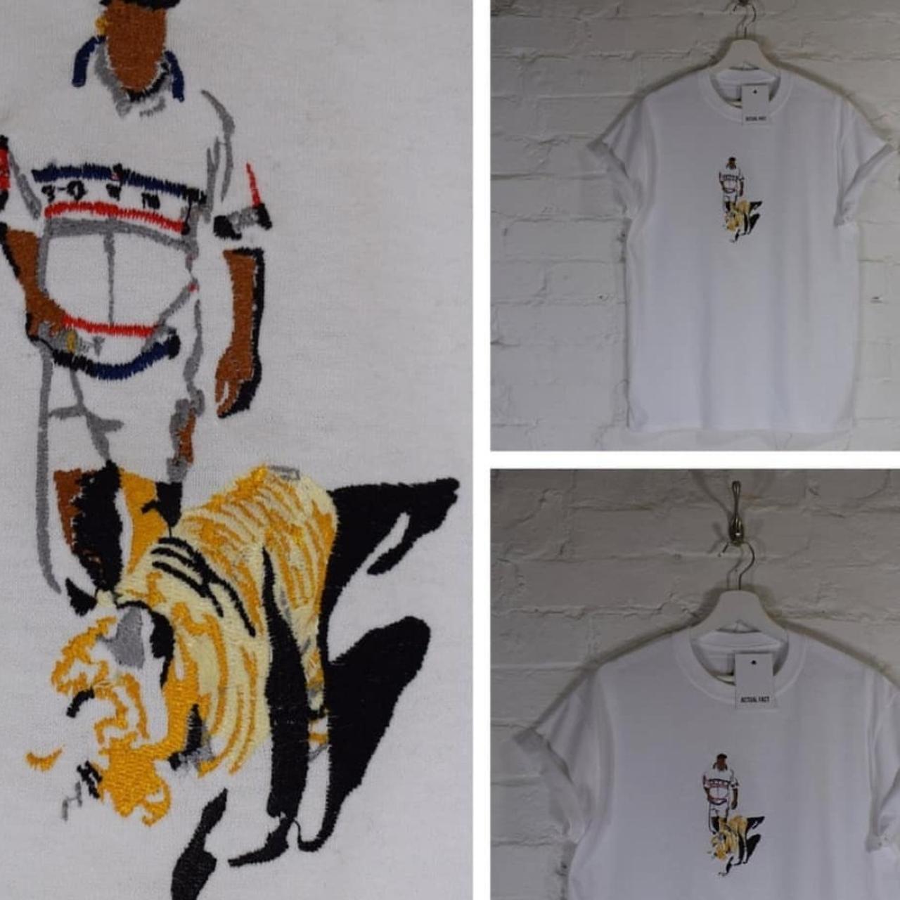 Mike Tyson x Tiger Embroidered T-shirt Available... - Depop