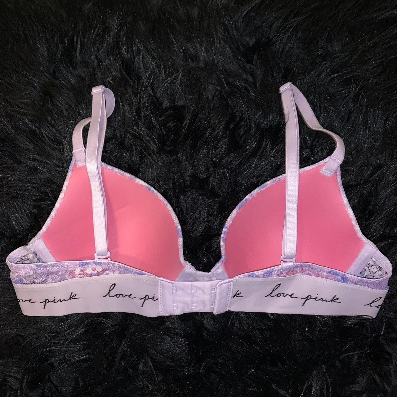 💜 Victoria’s Secret PINK Lilac Floral Lace Print... Depop