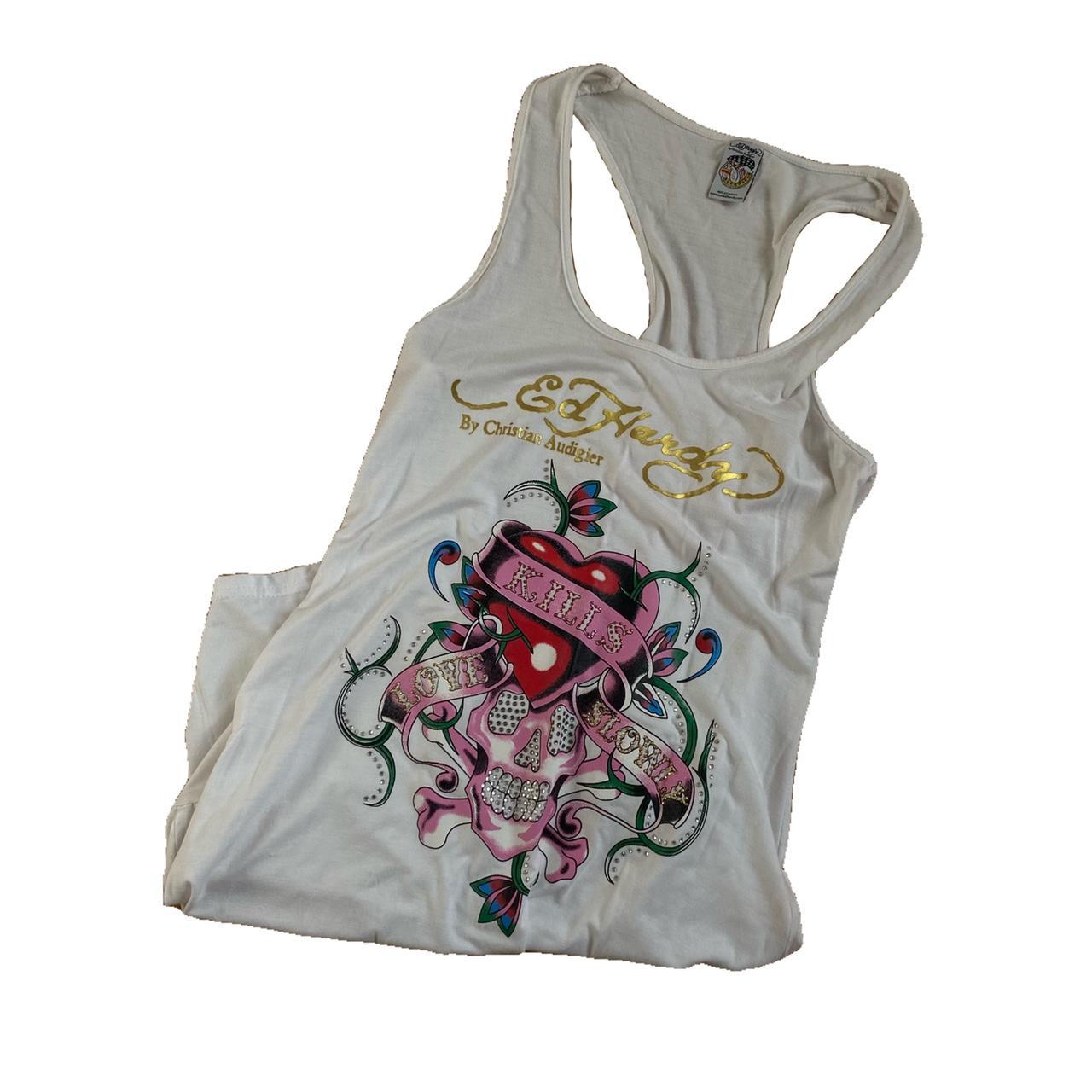 Y2K 2000s ED HARDY TANK TOP/ DRESS ༺♡༻ NO SIZE... Depop