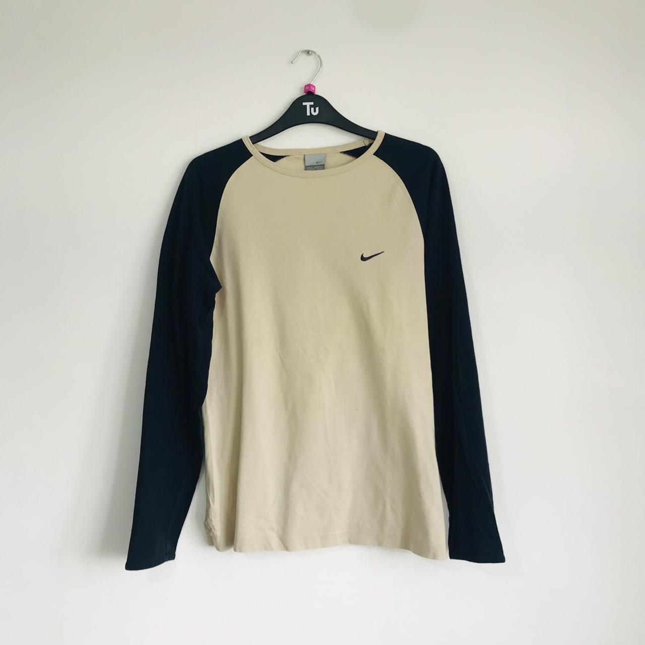 Vintage Nike long sleeve t shirt Lovely tan Nike Depop