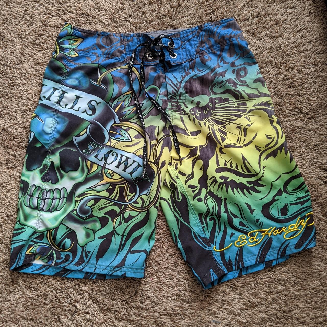 Ed Hardy Men's Swimbriefsshorts Depop