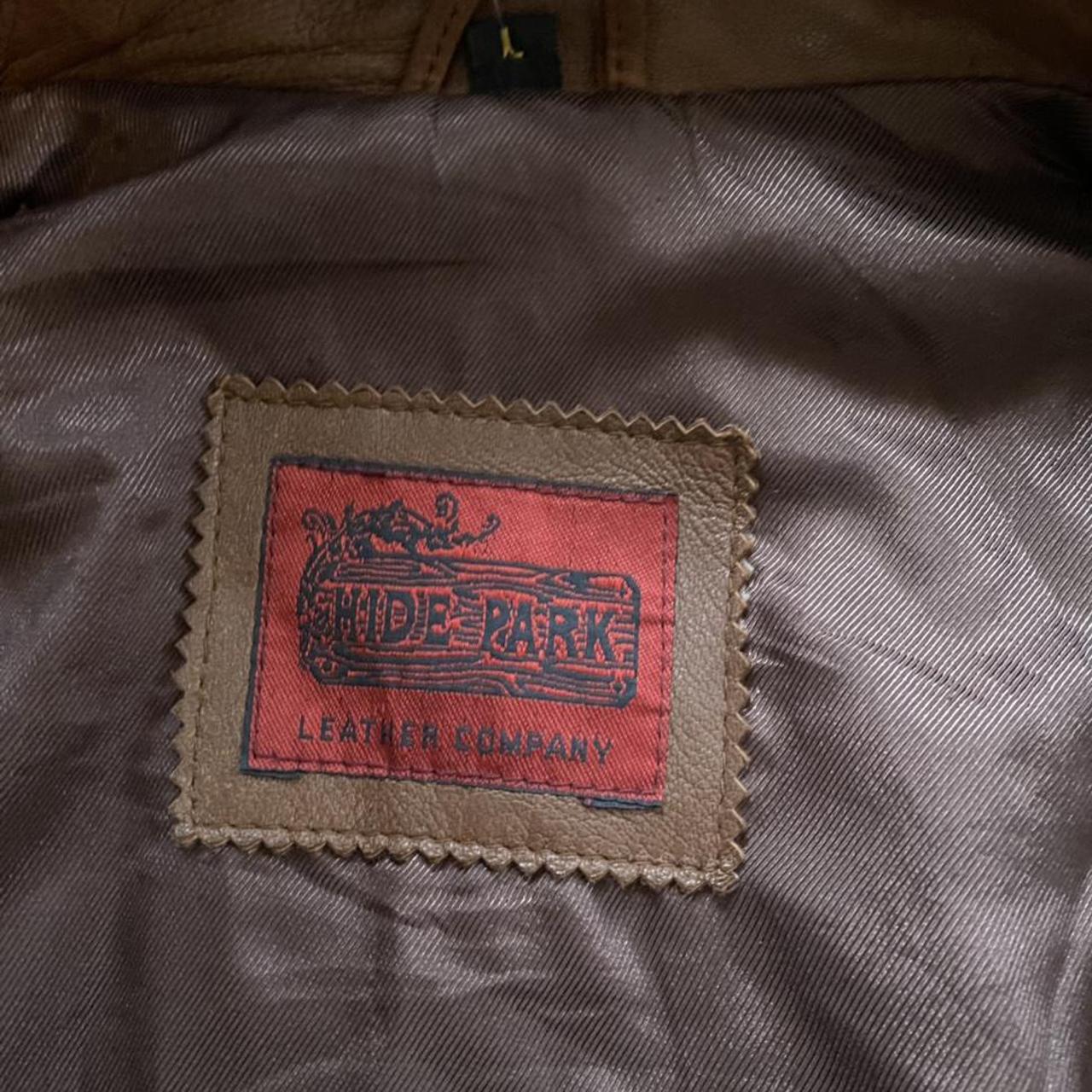 Hide park vintage retro leather jacket. Super soft... - Depop