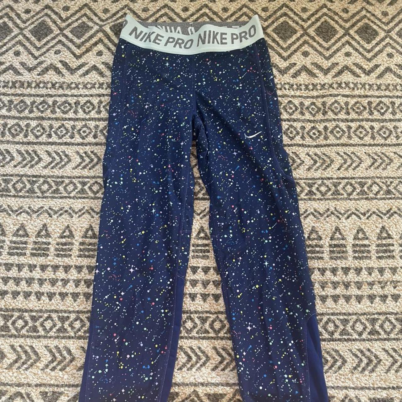 girls navy nike leggings