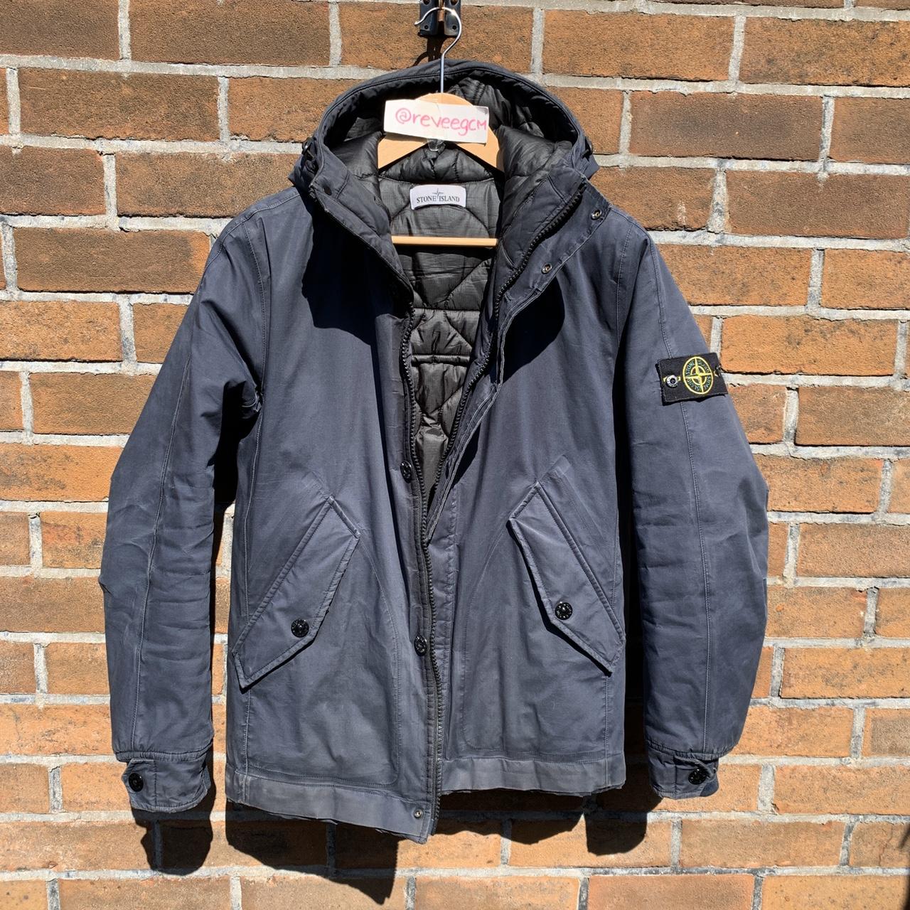 Stone island navy on sale parka