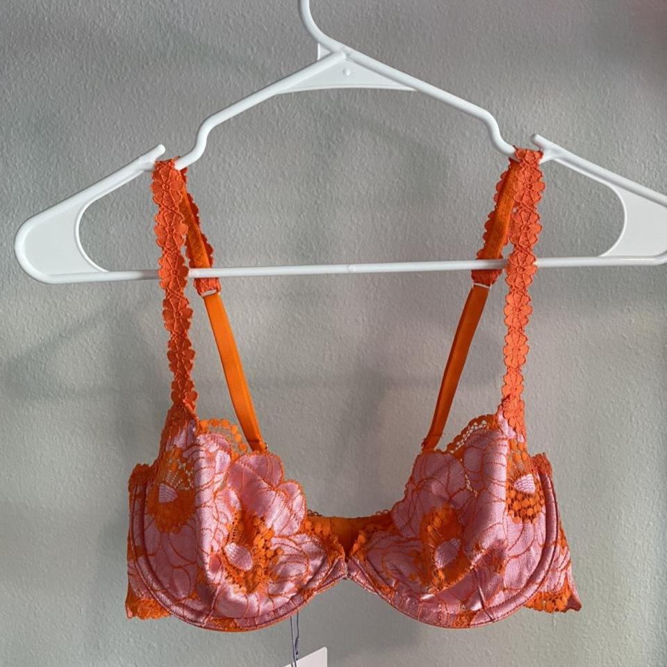 Savage x Fenty perfect poppies unlined lace demi bra - Depop