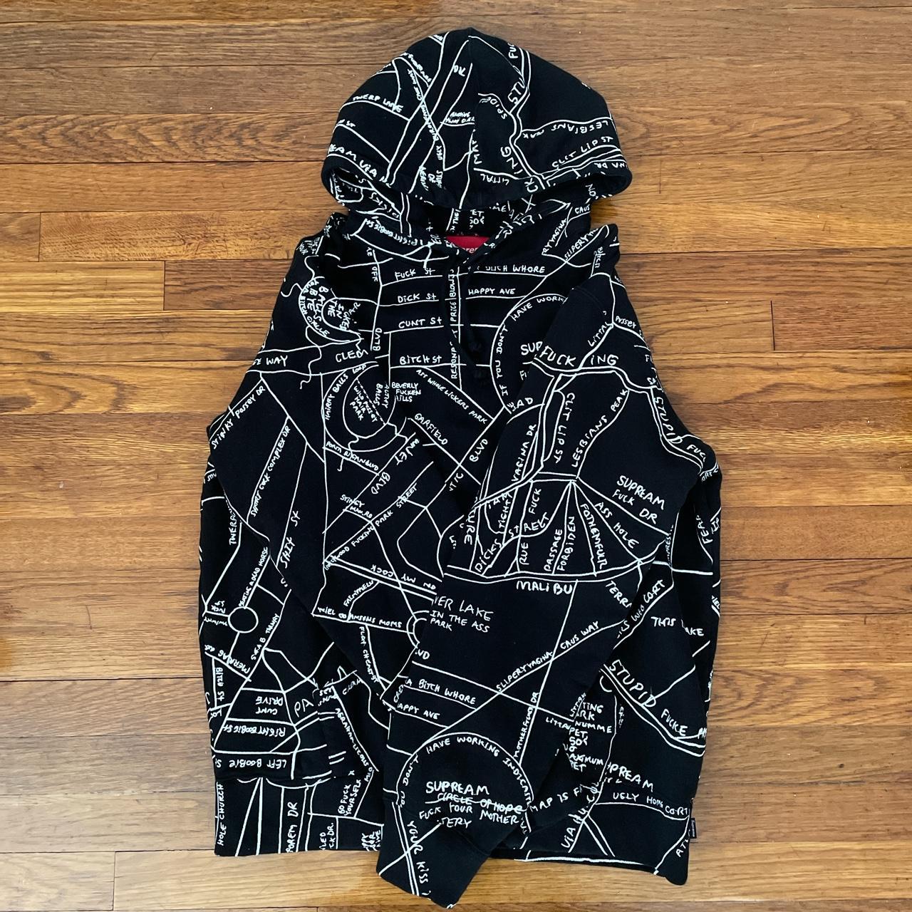 Authentic Supreme Gonz Embroidered Map Hooded...