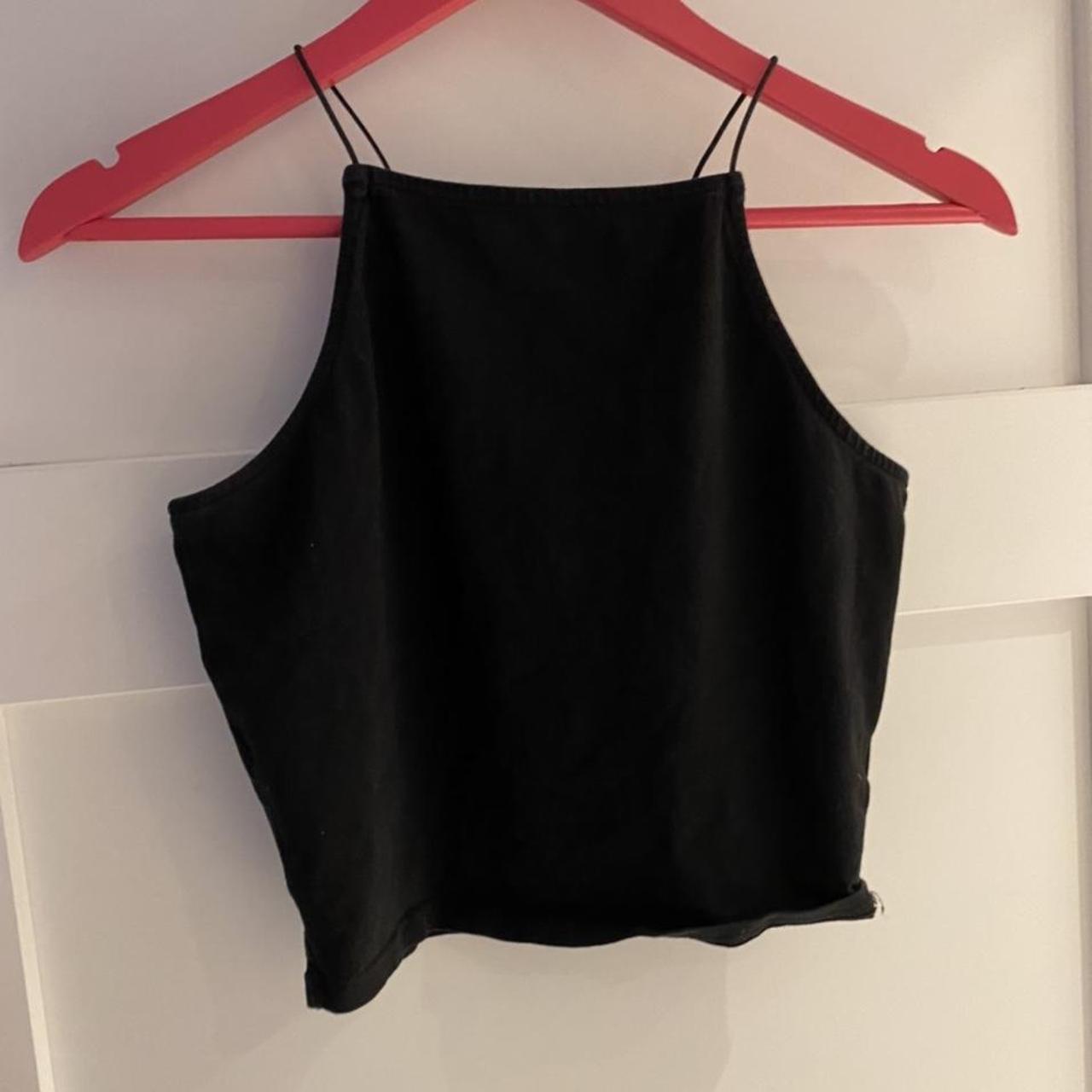 Black sleeveless halter top Perfect condition and... - Depop