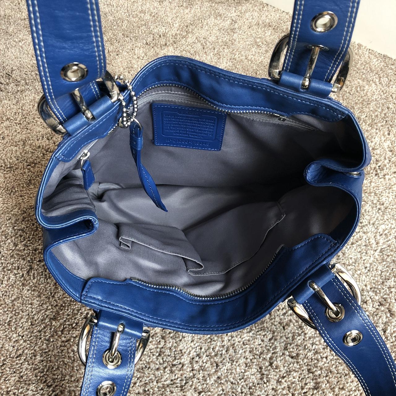 Coach Blue Denim, Off White, Silver and Blue Purse | Blue purse, Blue  denim, Blue shoulder bags