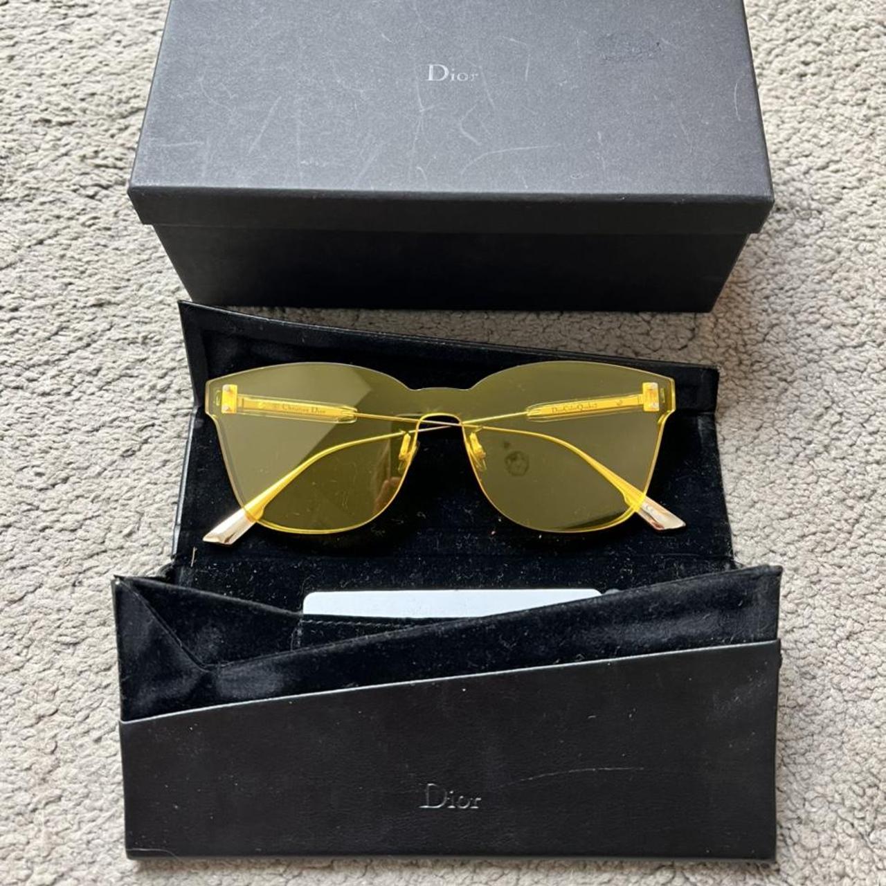 christian dior yellow sunglasses