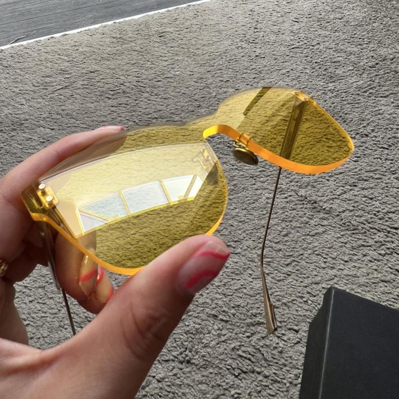 christian dior yellow sunglasses