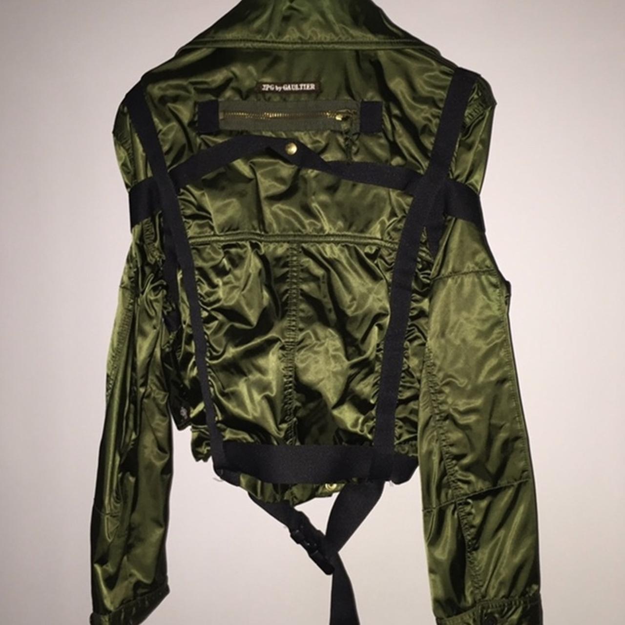 Gaultier bondage jacket, Shiny satin “bomber” , Straps