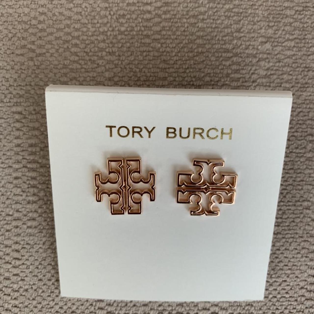  Tory Burch Women's Britten Logo Stud Earrings (Gold