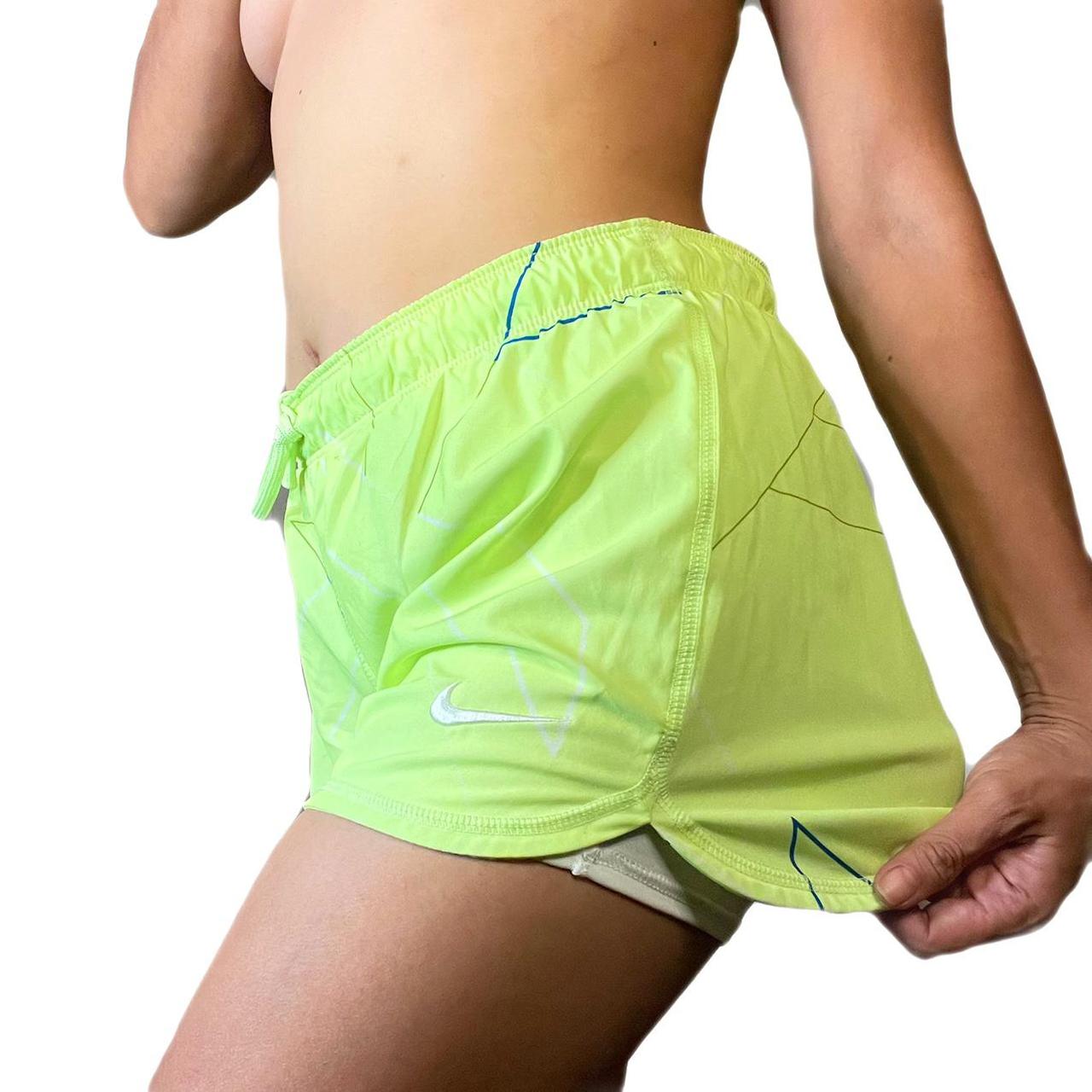 neon green nike biker shorts