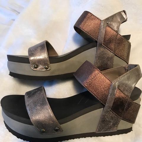 AXXIOM Evian Wedge Sandal Ankle Strap Sandal In. Depop