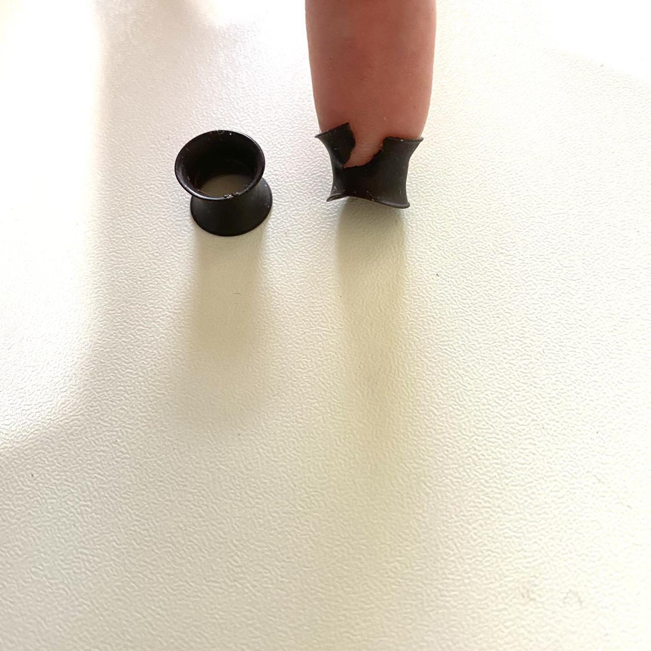 Kaos soft wear silicone gauge plug earrings black 0g... Depop