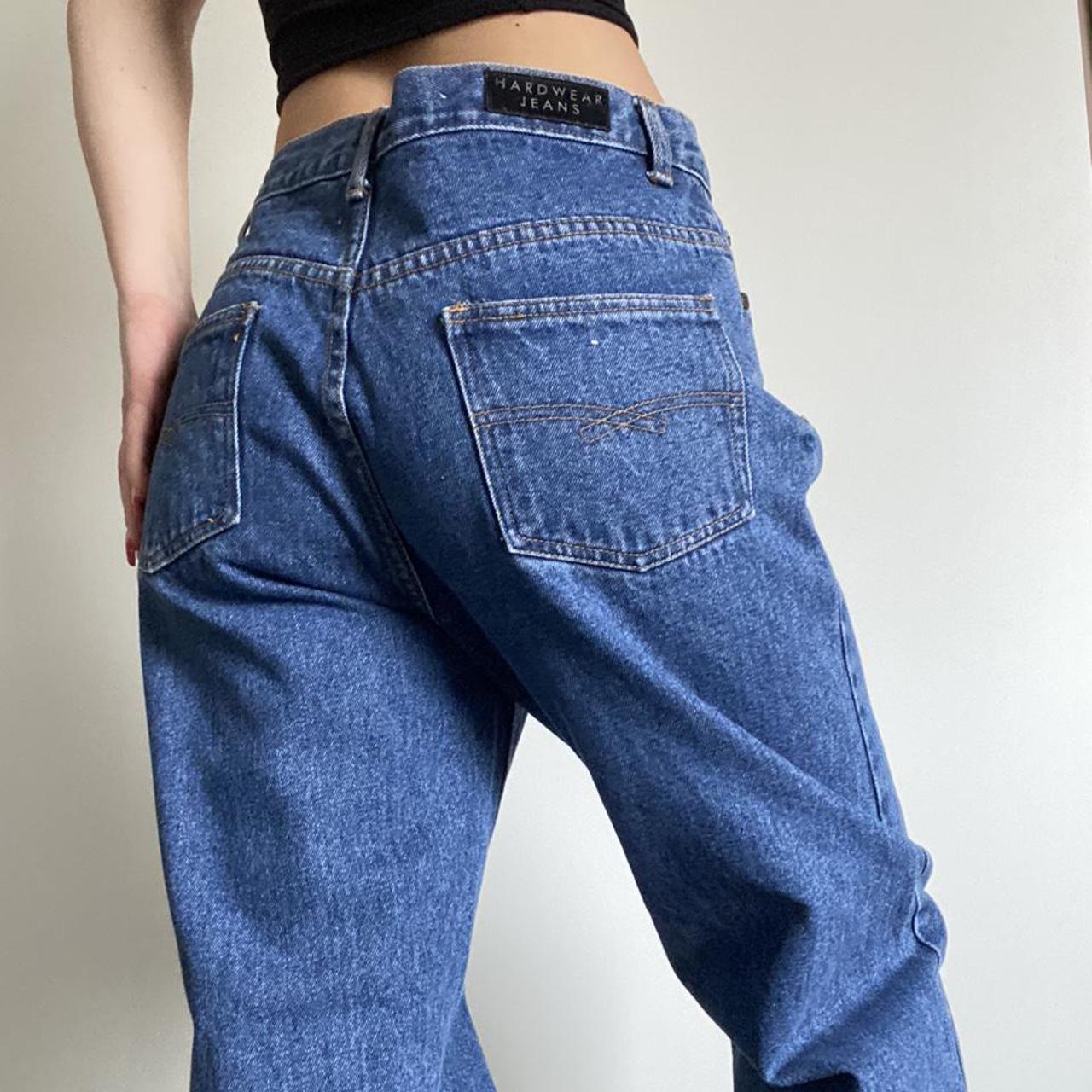 Vintage hardwear jeans mid waisted baggy bootcut... - Depop