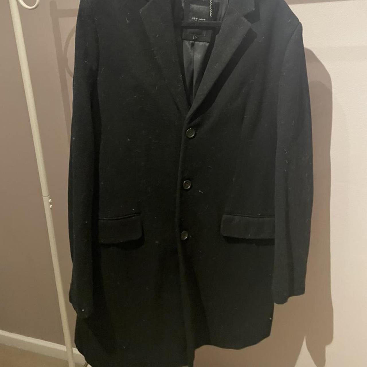 New Look Women's Black Coat Depop