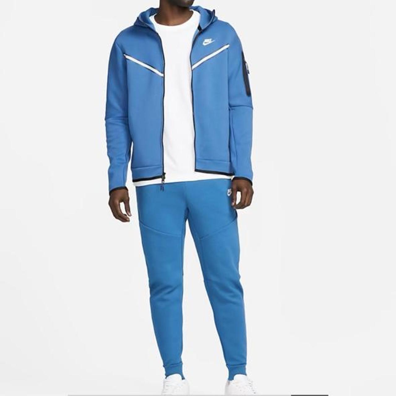 nike tech fleece hoodie dark marina blue