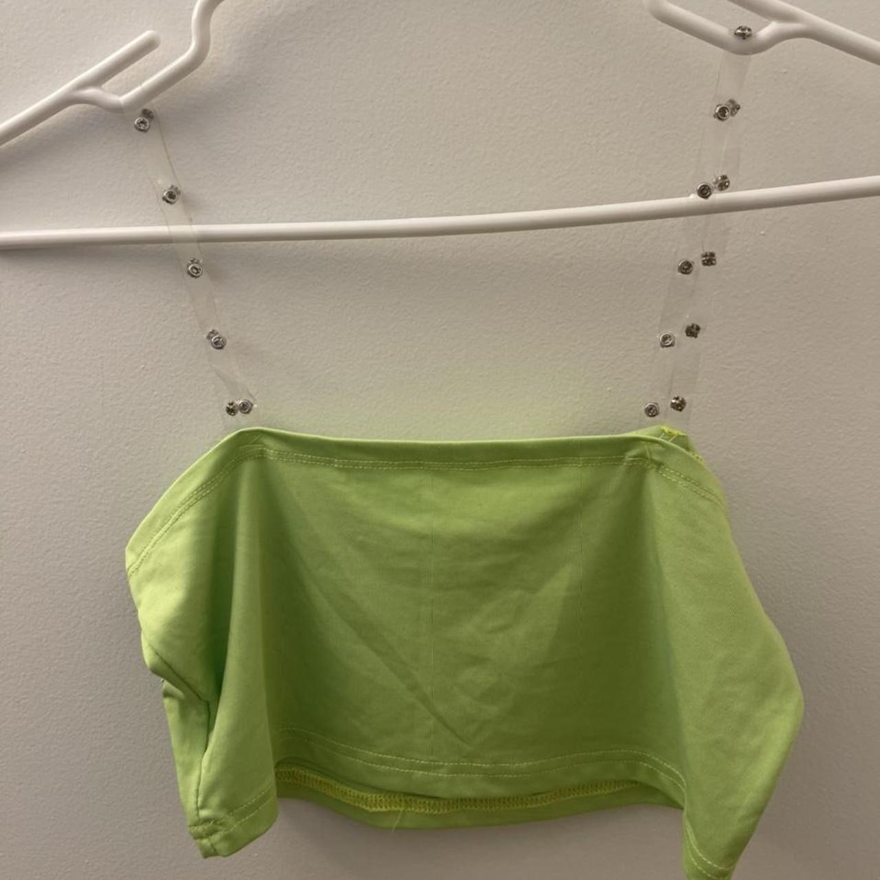 small neon green crop top , ONLY WORN ONCE, perfect... - Depop