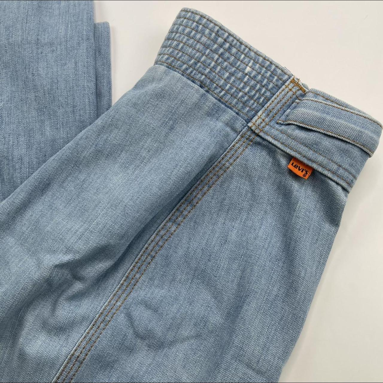 LVC Levi's Vintage 70's Orange 🍊 Tab Denim Button - Depop