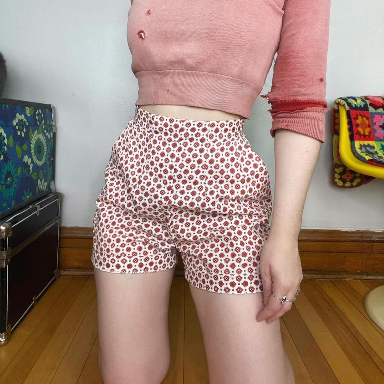 Jantzen Women S Red And White Shorts Depop