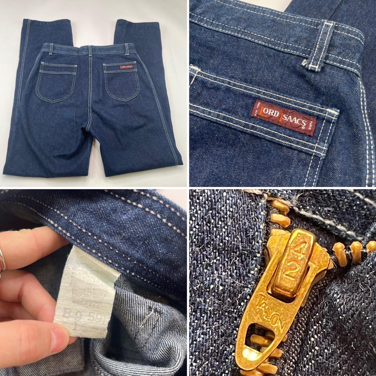 Vintage early 80s dark denim jeans by Lord... - Depop