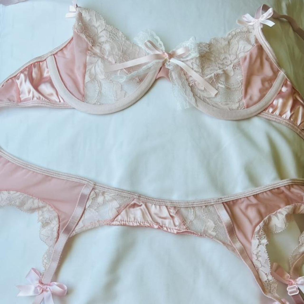 3 Piece Lingerie Set, More Of A Baby Pink In Real... - Depop